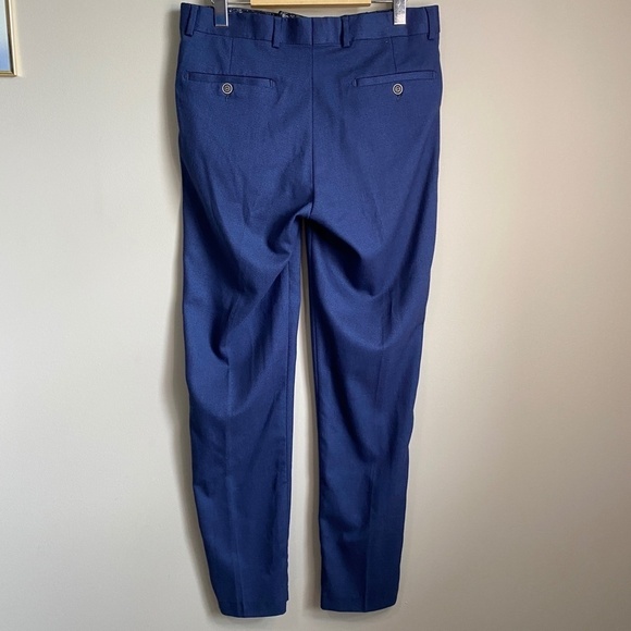 Lloyd & Jefferson London Men's Blue Lightweight‎ Straight Leg Dress Pants - Picture 6 of 12